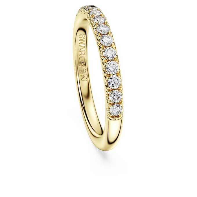 Eternity-ring med laboratorieframställda diamanter, totalt 0,4 karat, rund form, 14K gult guld Eternity-ring med laboratorieframställda diamanter, totalt 0,4 karat, rund form, 14K gult guld