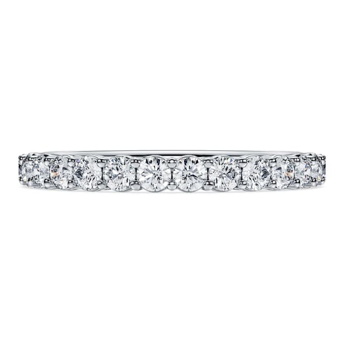 Eternity-ring med laboratorieframställda diamanter, totalt 0,5 karat, rund form, 14K vitguld Eternity-ring med laboratorieframställda diamanter, totalt 0,5 karat, rund form, 14K vitguld