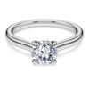 Eternity-ring med laboratorieframställda diamanter, totalt 1 karat, rund form, 14K vitguld Eternity-ring med laboratorieframställda diamanter, totalt 1 karat, rund form, 14K vitguld