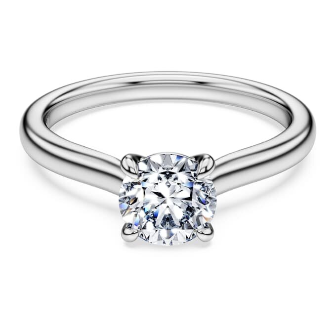 Eternity-ring med laboratorieframställda diamanter, totalt 1 karat, rund form, 14K vitguld Eternity-ring med laboratorieframställda diamanter, totalt 1 karat, rund form, 14K vitguld