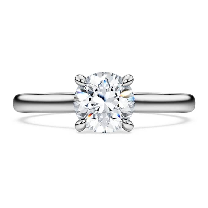 Eternity-ring med laboratorieframställda diamanter, totalt 1 karat, rund form, 14K vitguld Eternity-ring med laboratorieframställda diamanter, totalt 1 karat, rund form, 14K vitguld