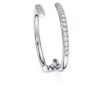 Eternity-ring med öppet band, laboratorieframställda diamanter 0,2 karat totalt, rund form, 14K vitguld