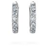 Eternity-ringörhängen med laboratorieframställda diamanter, totalt 0,1 karat, runda, små, 14K vitguld