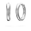 Eternity-ringörhängen med laboratorieframställda diamanter, totalt 0,1 karat, runda, små, 14K vitguld