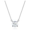 Eternity Solitaire-hänge med laboratorieframställda diamanter, 1 karat totalt, rund form, 14K vitguld