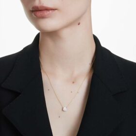 Eternity Solitaire-hänge med laboratorieframställda diamanter, totalt 1 karat, rund form, 14K gult guld