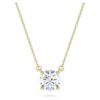 Eternity Solitaire-hänge med laboratorieframställda diamanter, totalt 1 karat, rund form, 14K gult guld