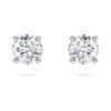 Eternity Solitaire-örhängen med laboratorieframställda diamanter, totalt 1 karat, rund form, 14K vitguld