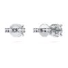 Eternity Solitaire-örhängen med laboratorieframställda diamanter, totalt 1 karat, rund form, 14K vitguld