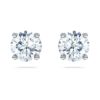 Eternity Solitaire-örhängen med laboratorieframställda diamanter, totalt 2 karat, rund form, 14K vitguld