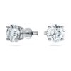 Eternity Solitaire-örhängen med laboratorieframställda diamanter, totalt 2 karat, rund form, 14K vitguld
