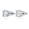 Eternity Solitaire-örhängen med laboratorieframställda diamanter, totalt 2 karat, rund form, 14K vitguld