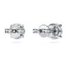 Eternity Solitaire-örhängen med laboratorieframställda diamanter, totalt 2 karat, rund form, 14K vitguld