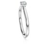 Eternity-solitärring med laboratorieframställda diamanter, totalt 0,25 karat, rund form, sterlingsilver