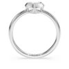 Eternity-solitärring med laboratorieframställda diamanter, totalt 0,5 karat, hjärtformad, sterlingsilver