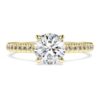 Eternity-solitärring med laboratorieframställda diamanter, totalt 1,2 karat, rund form, 14K gult guld