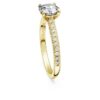 Eternity-solitärring med laboratorieframställda diamanter, totalt 1,2 karat, rund form, 14K gult guld