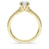Eternity-solitärring med laboratorieframställda diamanter, totalt 1,2 karat, rund form, 14K gult guld