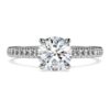 Eternity-solitärring med laboratorieframställda diamanter, totalt 1,2 karat, rund form, 14K vitguld