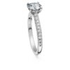 Eternity-solitärring med laboratorieframställda diamanter, totalt 1,2 karat, rund form, 14K vitguld