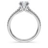 Eternity-solitärring med laboratorieframställda diamanter, totalt 1,2 karat, rund form, 14K vitguld