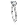 Eternity-solitärring med laboratorieframställda diamanter, totalt 1,7 karat, rund form, 14K vitguld