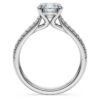 Eternity-solitärring med laboratorieframställda diamanter, totalt 1,7 karat, rund form, 14K vitguld