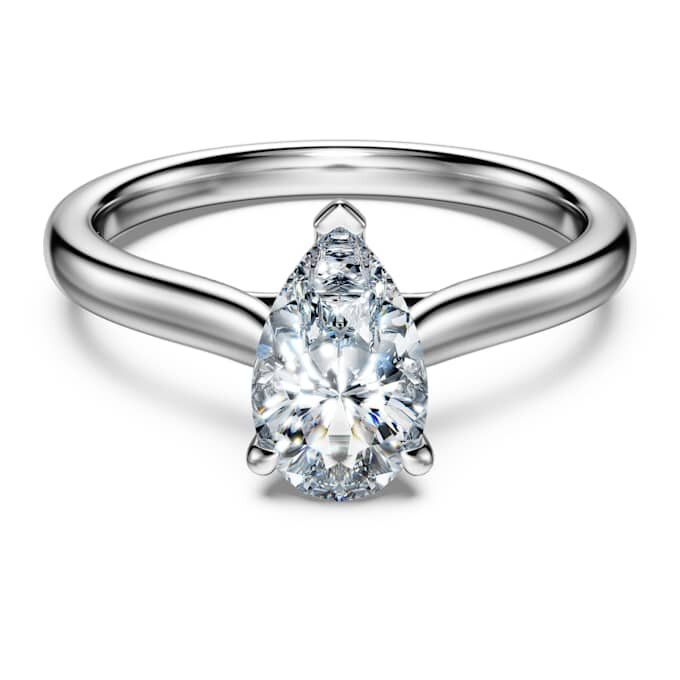 Eternity-solitärring med laboratorieframställda diamanter, totalt 1 karat, päronform, 14K vitguld Eternity-solitärring med laboratorieframställda diamanter, totalt 1 karat, päronform, 14K vitguld