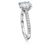 Eternity-solitärring med laboratorieframställda diamanter, totalt 2,2 karat, rund form, 14K vitguld