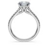 Eternity-solitärring med laboratorieframställda diamanter, totalt 2,2 karat, rund form, 14K vitguld