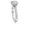 Eternity solitärring med laboratorieframställda diamanter, totalt 2,25 karat, rund form, 14K vitguld