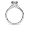 Eternity solitärring med laboratorieframställda diamanter, totalt 2,25 karat, rund form, 14K vitguld