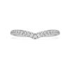Eternity V-ring med laboratorieframställda diamanter, totalt 0,25 karat, rund form, 14K vitguld Eternity V-ring med laboratorieframställda diamanter, totalt 0,25 karat, rund form, 14K vitguld