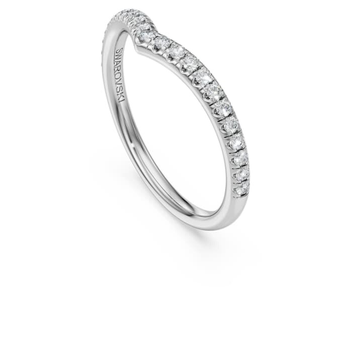 Eternity V-ring med laboratorieframställda diamanter, totalt 0,25 karat, rund form, 14K vitguld Eternity V-ring med laboratorieframställda diamanter, totalt 0,25 karat, rund form, 14K vitguld