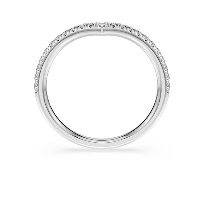 Eternity V-ring med laboratorieframställda diamanter, totalt 0,25 karat, rund form, 14K vitguld Eternity V-ring med laboratorieframställda diamanter, totalt 0,25 karat, rund form, 14K vitguld