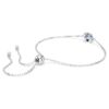 Födelsestenarmband med fyrkantig slipning, mars, blå, rodiumpläterat Födelsestenarmband med fyrkantig slipning, mars, blå, rodiumpläterat