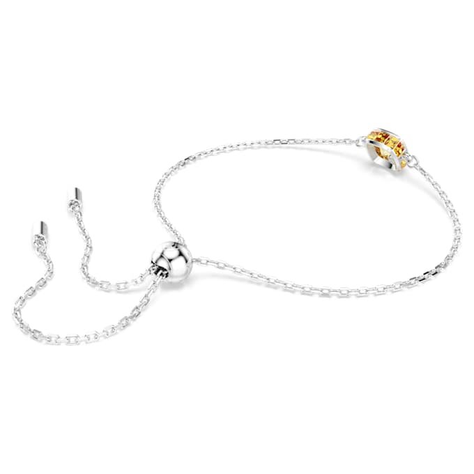 Födelsestenarmband med fyrkantig slipning, november, gul, rodiumpläterat Födelsestenarmband med fyrkantig slipning, november, gul, rodiumpläterat