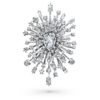 Galaxy-brosch med laboratorieframställda diamanter, totalt 15,71 karat, blandade former, 18 karat vitguld