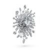 Galaxy-brosch med laboratorieframställda diamanter, totalt 15,71 karat, blandade former, 18 karat vitguld