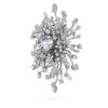 Galaxy-brosch med laboratorieframställda diamanter, totalt 15,71 karat, blandade former, 18 karat vitguld