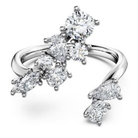 Galaxy Bypass-ring med laboratorieframställda diamanter, totalt 1,25 karat, blandade former, 14K vitguld Galaxy Bypass-ring med laboratorieframställda diamanter, totalt 1,25 karat, blandade former, 14K vitguld