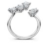 Galaxy Bypass-ring med laboratorieframställda diamanter, totalt 1,25 karat, blandade former, 14K vitguld