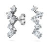Galaxy Ear Cuffs, laboratorieframställda diamanter 1,25 karat totalt, blandade former, 14K vitguld