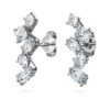 Galaxy Ear Cuffs, laboratorieframställda diamanter 1,25 karat totalt, blandade former, 14K vitguld