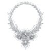 Galaxy-halsband med laboratorieframställda diamanter, 156,62 karat totalt, blandade former, 18K vitguld