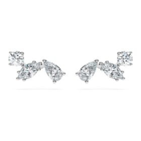 Galaxy-örhängen med laboratorieframställda diamanter, totalt 0,5 karat, blandade former, sterlingsilver