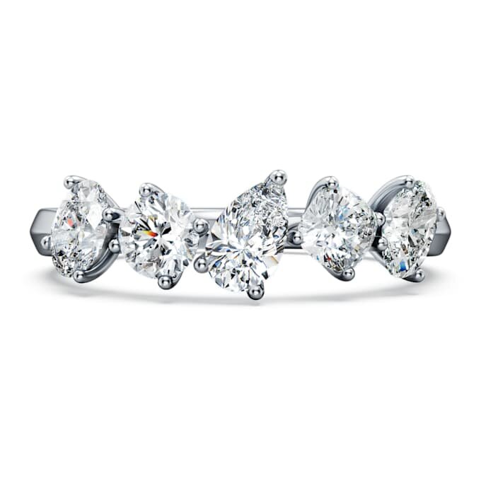 Galaxy Ring – laboratorieframställda diamanter, totalt 1 karat, olika former, 14K vitguld Galaxy Ring – laboratorieframställda diamanter, totalt 1 karat, olika former, 14K vitguld