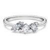 Galaxy-ring med laboratorieframställda diamanter, totalt 0,43 karat, blandade former, sterlingsilver
