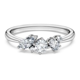 Galaxy-ring med laboratorieframställda diamanter, totalt 0,43 karat, blandade former, sterlingsilver Galaxy-ring med laboratorieframställda diamanter, totalt 0,43 karat, blandade former, sterlingsilver