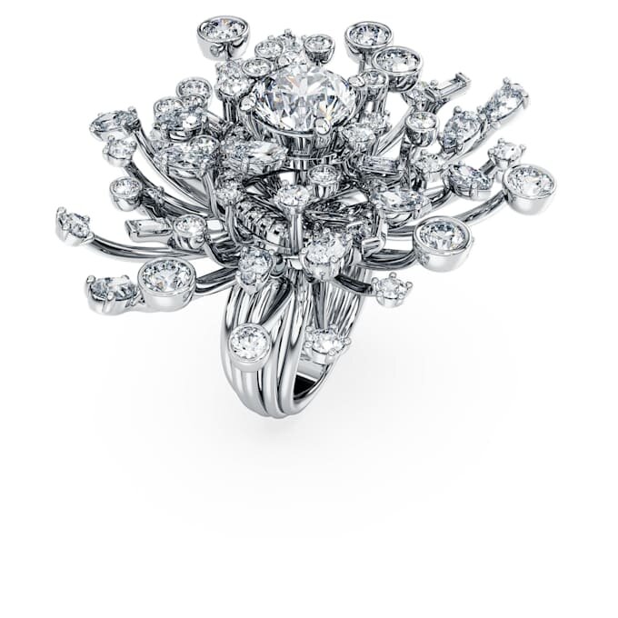 Galaxy-ring med laboratorieframställda diamanter, totalt 9,5 karat, blandade former, 18K vitguld Galaxy-ring med laboratorieframställda diamanter, totalt 9,5 karat, blandade former, 18K vitguld